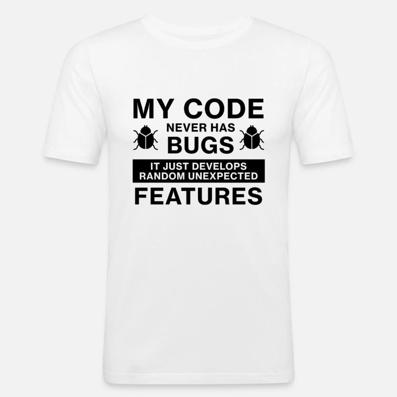 Codage du programmeur codeur - T-shirt près du corps Homme - blanc