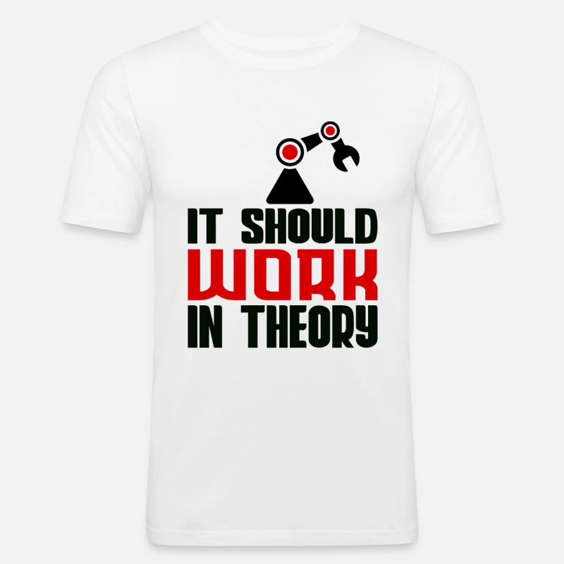 Robotics Machine Learning Robotics Engineering - Männer Slim Fit T-Shirt - Weiß