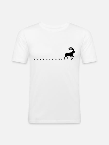 Capricorn spår Capricorn Spåra Zodiac Tecken - Slim Fit T-shirt herr - vit