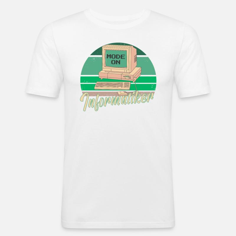 Fachinformatiker Computer Programmierer Vater - Männer Slim Fit T-Shirt - Weiß