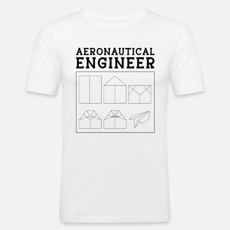 Aeronautical Engineer Aerospace Engineering Space - Men's Slim Fit T-Shirt - white