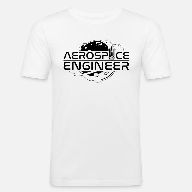 Rocket Space Engineering Aerospace Engineer - Men's Slim Fit T-Shirt - white