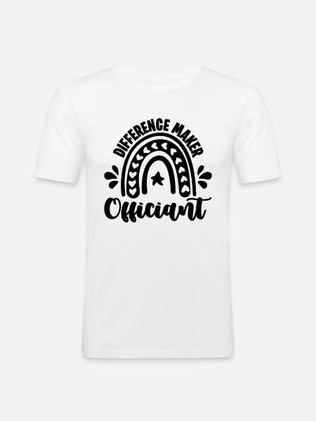 Difference Maker Officiant Marriage Officiant - Men's Slim Fit T-Shirt - white