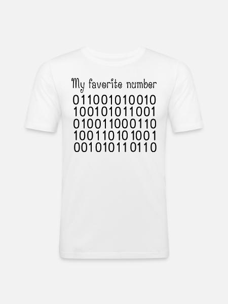 My favorite number - Men's Slim Fit T-Shirt - white