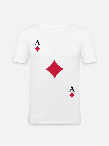 As de Carreau - T-shirt près du corps Homme - blanc