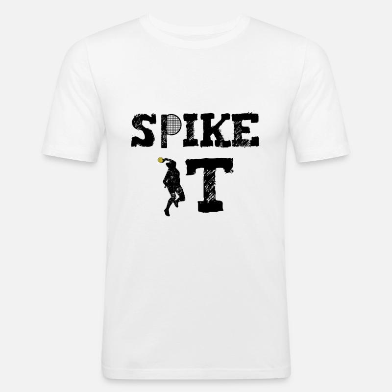 Spikeball Design - Männer Slim Fit T-Shirt - Weiß