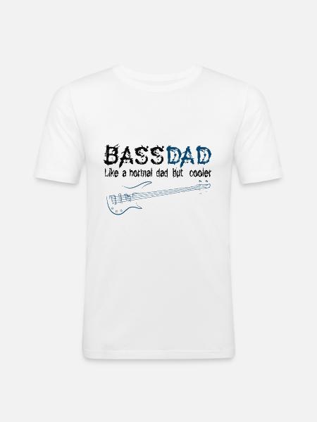 Bass guitarist dad - Men's Slim Fit T-Shirt - white