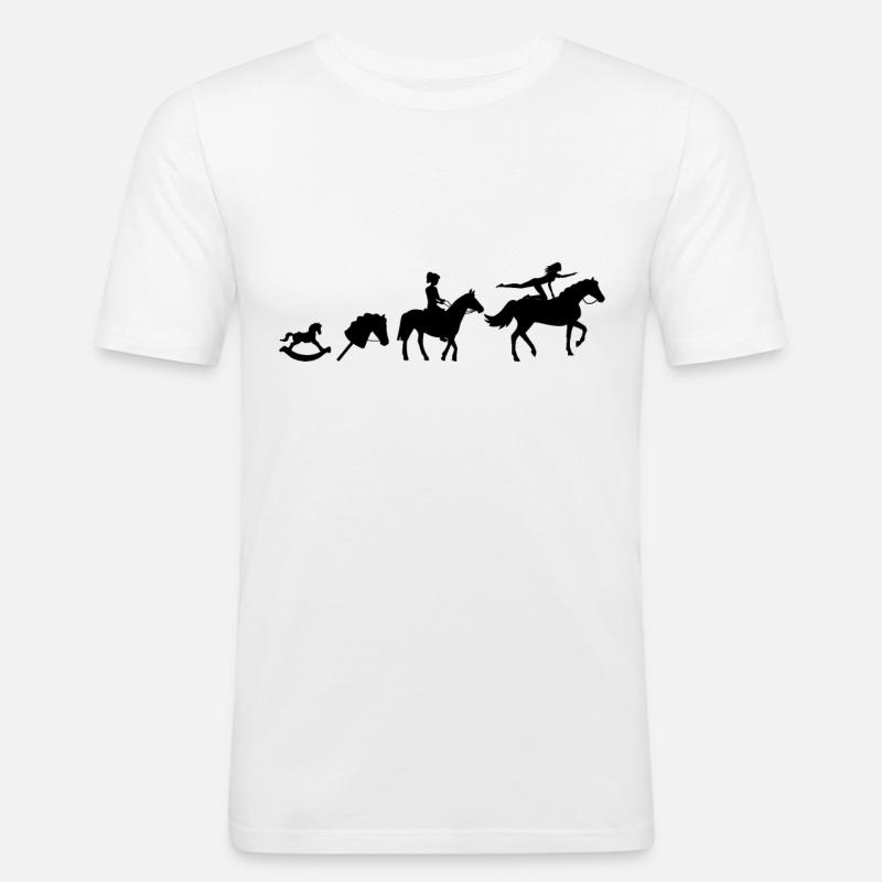 Evolution Voltigieren Riding - Men's Slim Fit T-Shirt - white