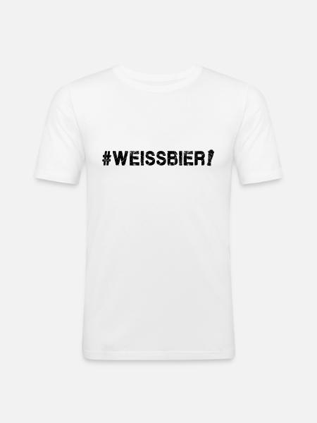 Weißbier - Männer Slim Fit T-Shirt - Weiß