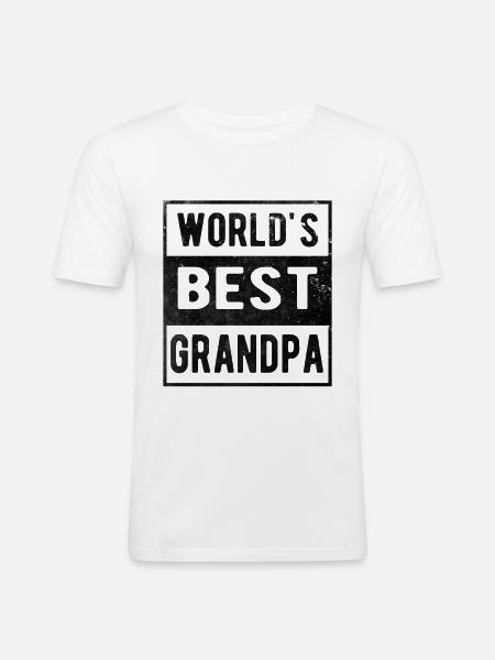Best grandpa - Men's Slim Fit T-Shirt - white