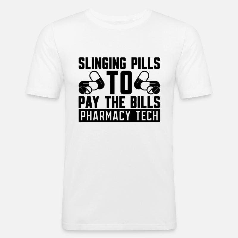 Apothekentechniker Apotheke Techniker Geschenkidee - Männer Slim Fit T-Shirt - Weiß