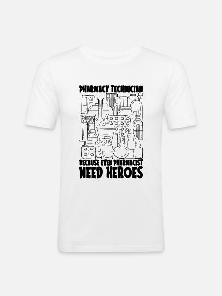 Pharmacy Technician Pharmacy Gift Idea - Men's Slim Fit T-Shirt - white