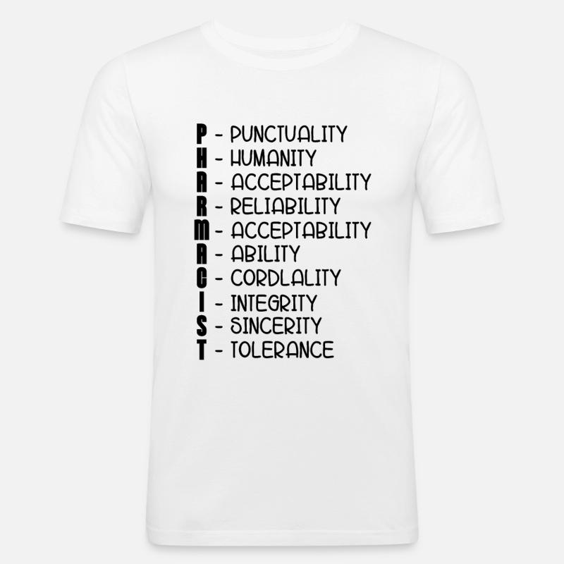 Apotheke Apothekentechniker Techniker Geschenkidee - Männer Slim Fit T-Shirt - Weiß