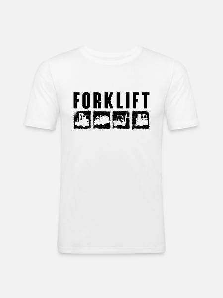 Staplerfahrer Stapler Gabelstapler Geschenkidee - Männer Slim Fit T-Shirt - Weiß