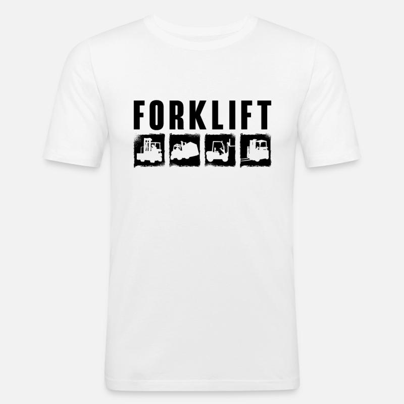 Staplerfahrer Stapler Gabelstapler Geschenkidee - Männer Slim Fit T-Shirt - Weiß