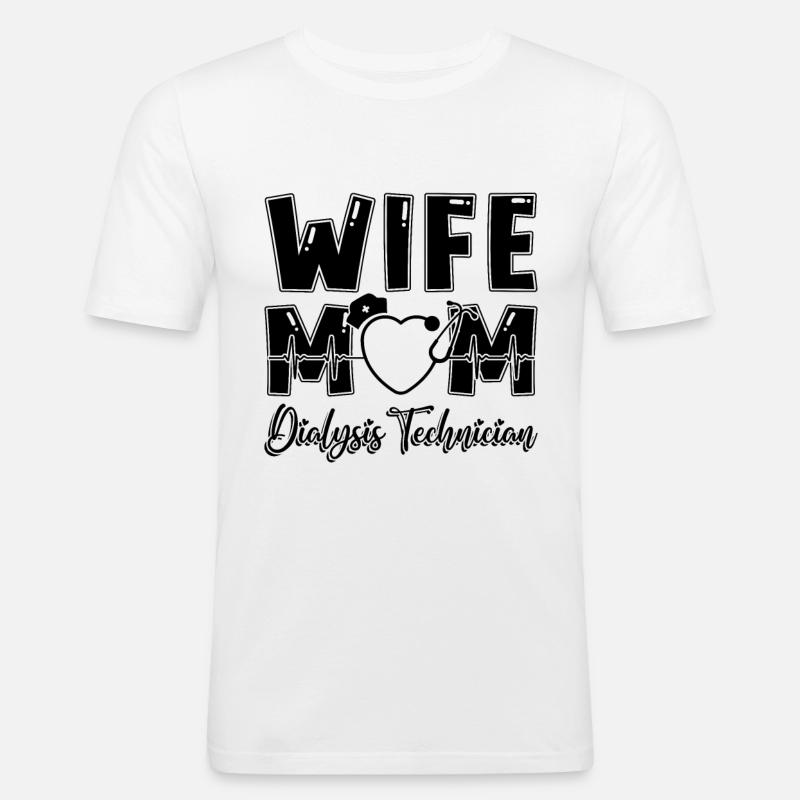 Dialysetechniker Nephrologie Dialyse Geschenkidee - Männer Slim Fit T-Shirt - Weiß