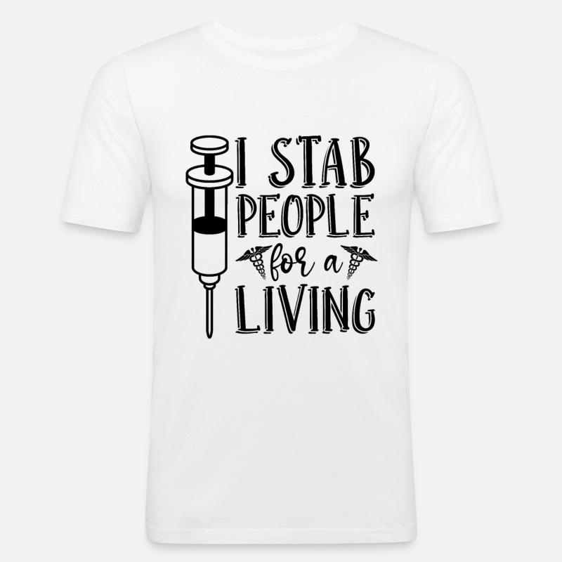 Nephrologie Dialyse Dialysetechniker Geschenkidee - Männer Slim Fit T-Shirt - Weiß
