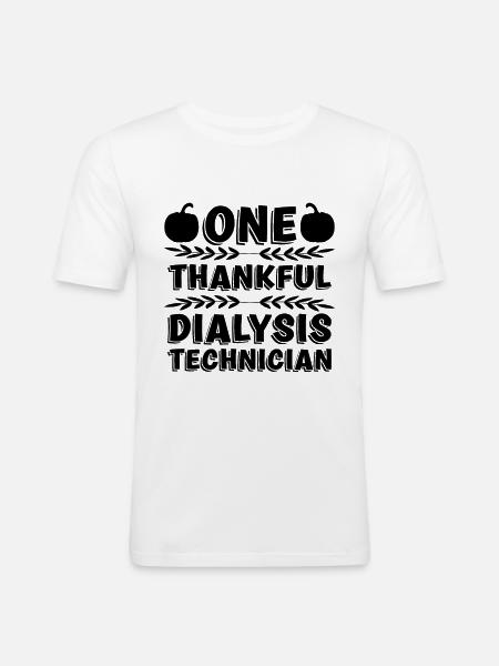 Nephrologie Dialyse Dialysetechniker Geschenkidee - Männer Slim Fit T-Shirt - Weiß