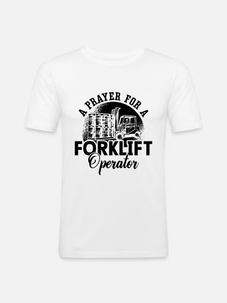Staplerfahrer Stapler Gabelstapler Geschenkidee - Männer Slim Fit T-Shirt - Weiß