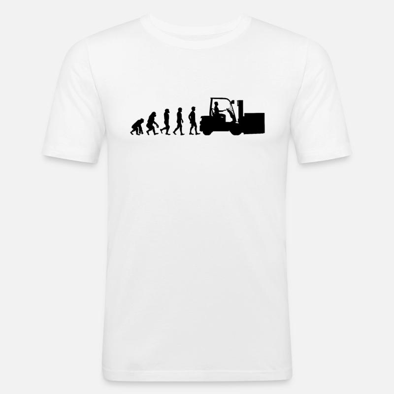 Staplerfahrer Coole Gabelstapler Geschenkidee - Männer Slim Fit T-Shirt - Weiß