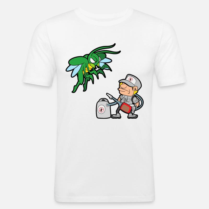 Kammerjäger Schädlingsbekämpfer Ungeziefer - Männer Slim Fit T-Shirt - Weiß