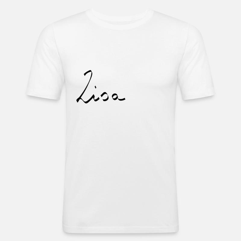 Lisa Name Liebe Geschenk - Männer Slim Fit T-Shirt - Weiß