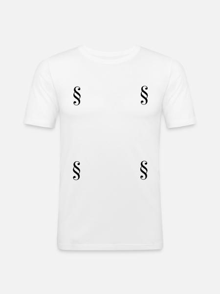 Law paragraph attorney gift - Men's Slim Fit T-Shirt - white