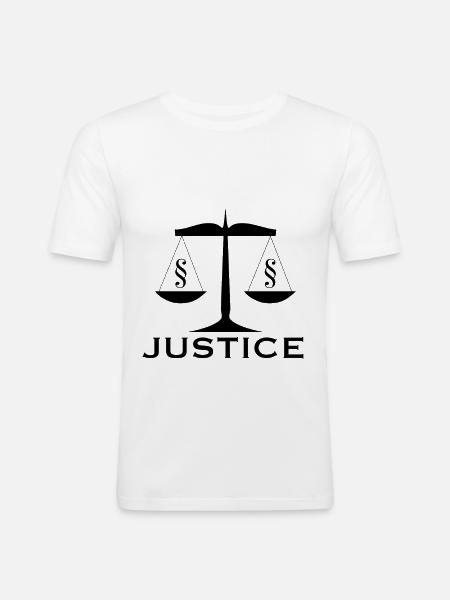 loi - T-shirt près du corps Homme - blanc