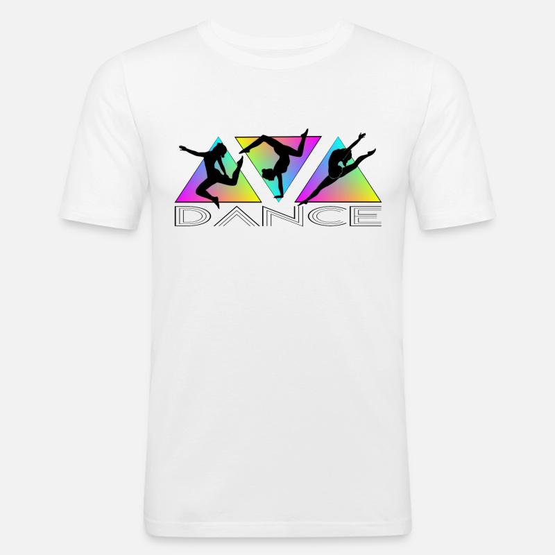 Dance - Männer Slim Fit T-Shirt - Weiß