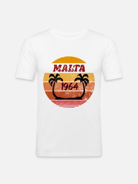 Malta 1964 - Men's Slim Fit T-Shirt - white