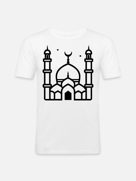 Moschee - Männer Slim Fit T-Shirt - Weiß