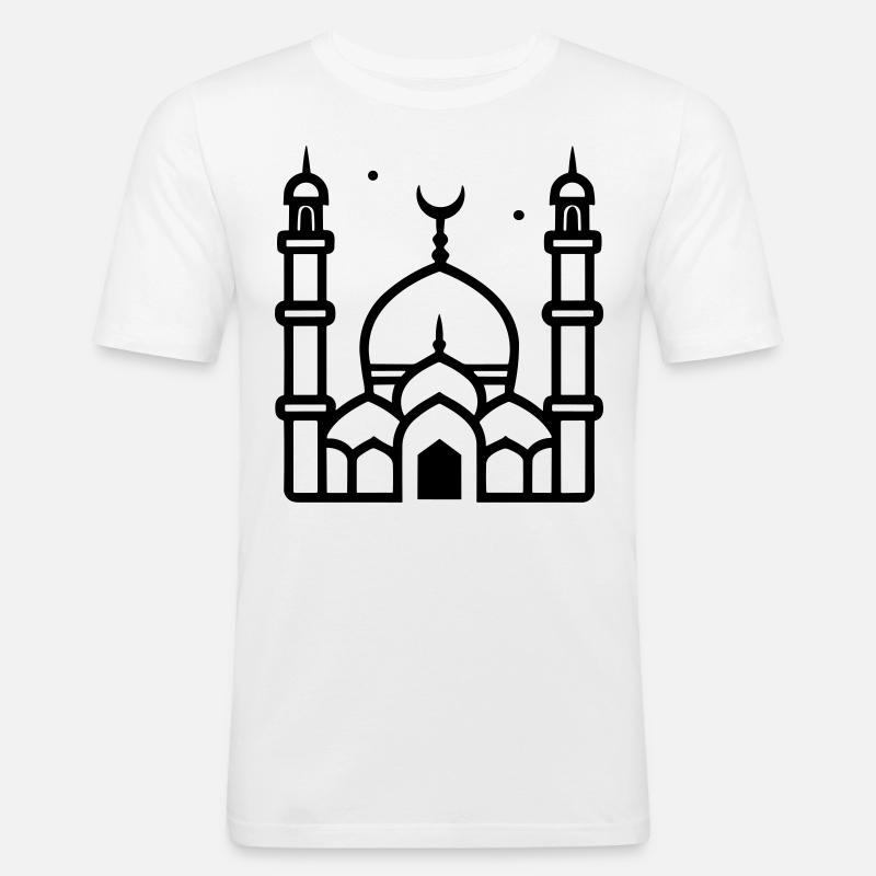 Moschee - Männer Slim Fit T-Shirt - Weiß