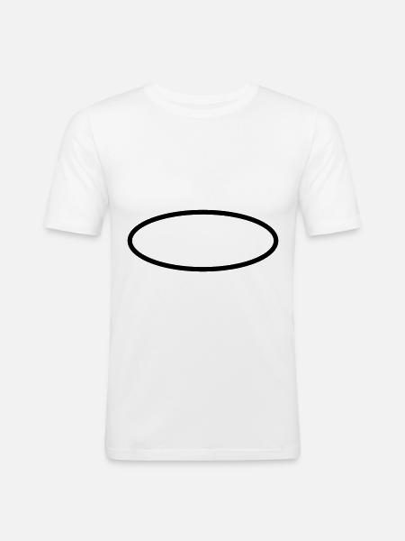 Oval Circle Symbols - Men's Slim Fit T-Shirt - white