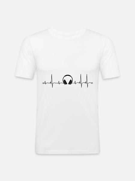 Puls Kopförer - Men's Slim Fit T-Shirt - white