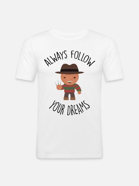 Freddy - Always follow your Dreams - Men's Slim Fit T-Shirt - white