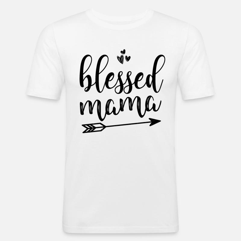 Mutter Mama - Männer Slim Fit T-Shirt - Weiß
