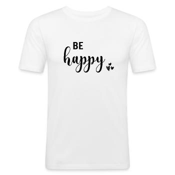 Proverbes - T-shirt près du corps Homme - blanc - Devant - Nik (191cm)