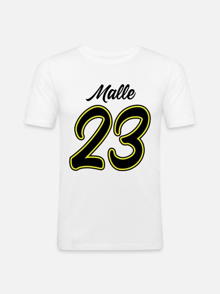 Malle 23 - Men's Slim Fit T-Shirt - white