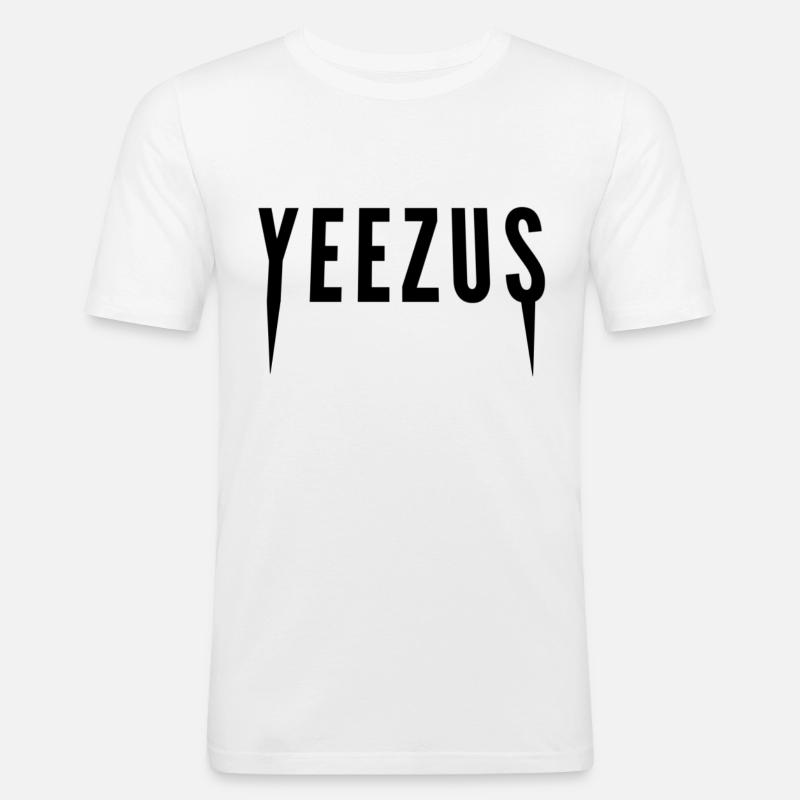 Yeezus - Männer Slim Fit T-Shirt - Weiß