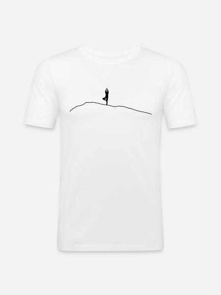 Yoga Tree - Men's Slim Fit T-Shirt - white