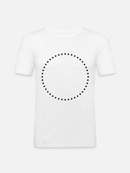 Star Circle Geometry - Men's Slim Fit T-Shirt - white