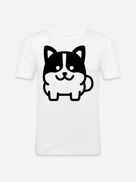 Dog - Men's Slim Fit T-Shirt - white