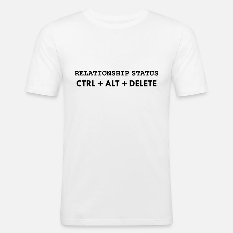 Relationship status CTRL ALT DELETE - Men's Slim Fit T-Shirt - white
