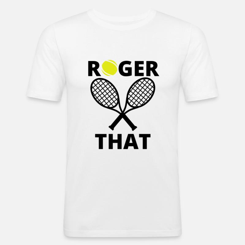 Roger das Tennisgeschenk - Männer Slim Fit T-Shirt - Weiß