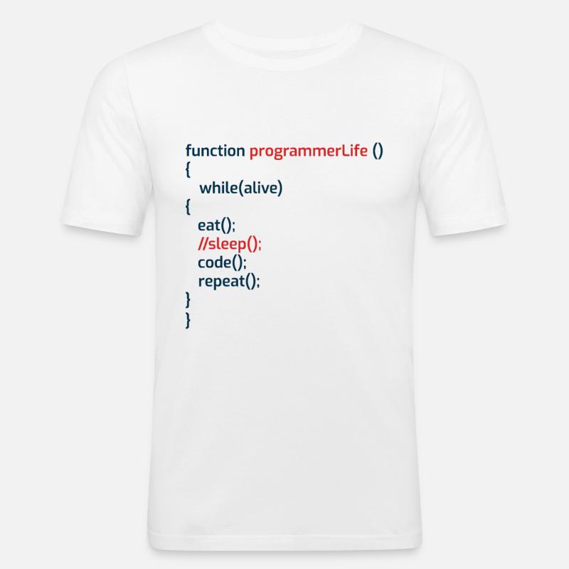 Computerprogrammierer Codierer Software Engineers Geschenk - Männer Slim Fit T-Shirt - Weiß