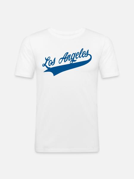 Los Angeles Blue - Men's Slim Fit T-Shirt - white