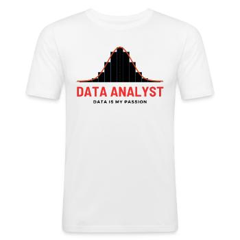 Data Analyst Scientist KI Machine Learning AI Code - Men's Slim Fit T-Shirt - white - Front - Nik (191cm)