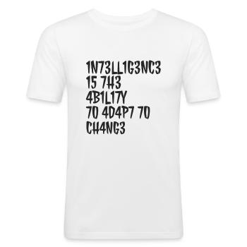 Funny Quotes, Funny Quotes, Cool Quote, Cool Quote - Men's Slim Fit T-Shirt - white - Front - Nik (191cm)