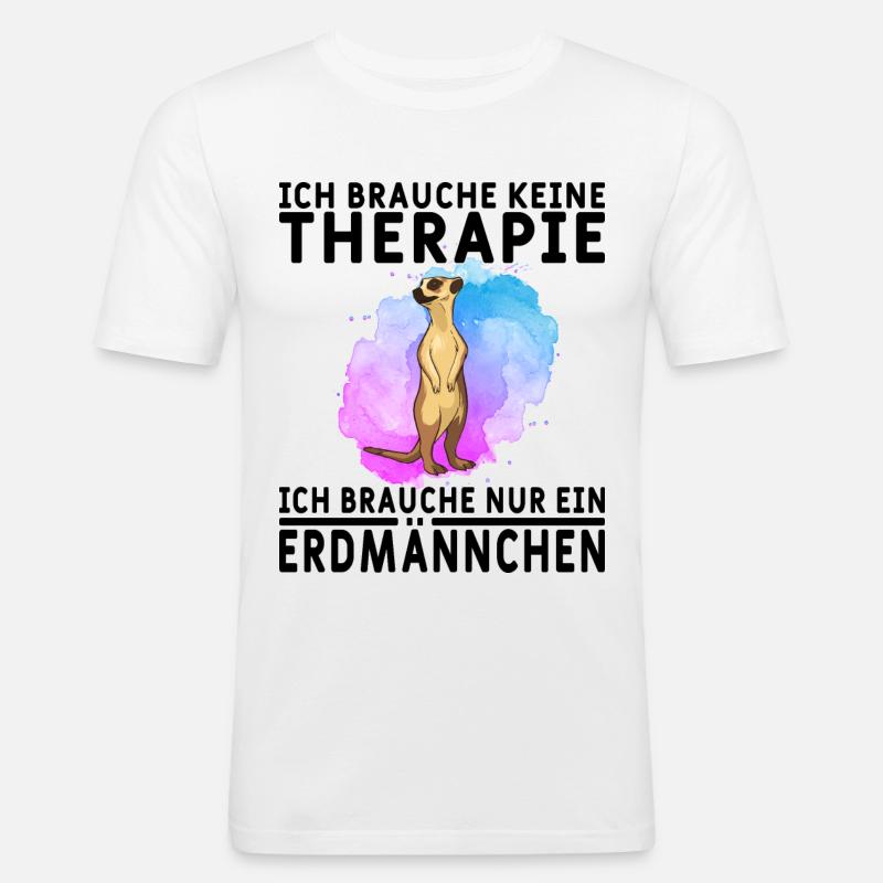 Erdmännchen Surikate Erdmänchien Tierpfleger - Männer Slim Fit T-Shirt - Weiß