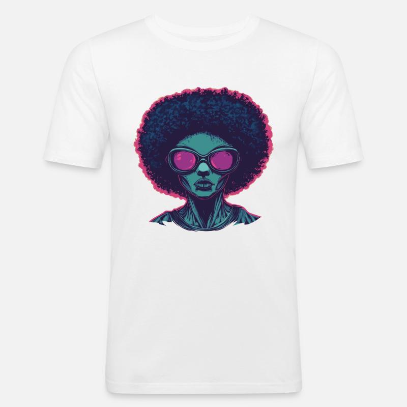 Disco - Männer Slim Fit T-Shirt - Weiß